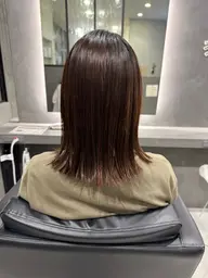 ミディアムレイヤー(仕上がりの状態が鎖骨から胸上の方)