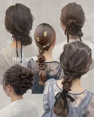 お呼ばれヘアセット🤍