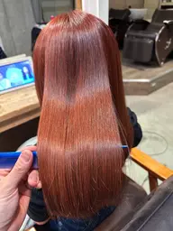 髪質改善ストレート(縮毛矯正)➕ヘアカラー🩵2stepトリートメント(くせ、うねり、生え癖🫧内部補修トリートメント)