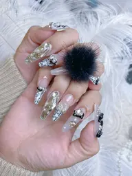 人気No1⭐ゴージャス持ち込みアート何でもやり放題コース、成人式ネイル