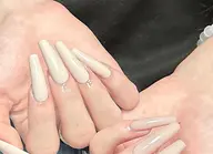 チップ長さだしワンカラー&フラッシュネイル(オフなし)