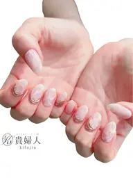 🌹デザイン完全お任せ🌹ミラーやオーロラ、キラキラでトレンドネイル/他店オフ無料