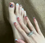 持ち込みデザインネイル&フットネイル　2本づつ