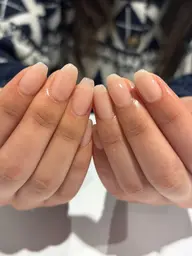 オフ+自爪風ネイル🎀オフのみでもできます🙌🏻🙌🏻