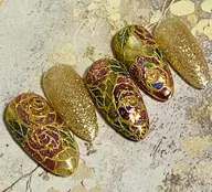 ステンドグラス【最大4時間オフ込み】マグ／ミラー／純銀ラメ／手描きローズ保湿クリームパック付き ミニモ価格N158