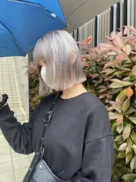 #ピンクベージュ#ラベンダーベージュ#ホワイトベージュ#ホワイトブロンド#ホワイトブリーチ#ハイトーン#ハイトーンボブ