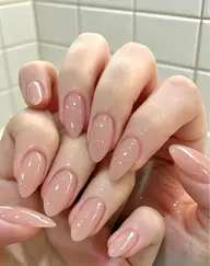 🎀ちゅるん透明ワンカラー|愛され清楚ネイル🫧¥4980