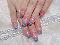 【初回オフ無料★ケア込み】💎話題のフレンチマグネットグラデーション🧲厚み出し込み【当日予約🆗】5980円🐱