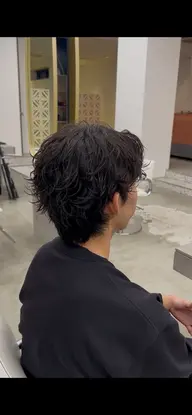カット+シャドウパーマ