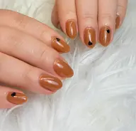 ハンド✋ オフ有🖊シンプル🤍ショートネイル✨仕上がりの自爪が4ミリまで/2色可♡(ワンカラー・ラメグラデ・全面ラメ)