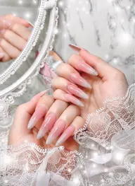 オフなし10本アクリルジェル長さ出しラメグラ