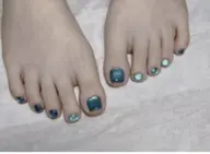 【フットバス付き】フットにキラキラマグネットネイルコース　6480円