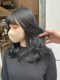 【🌷就活応援🌷】黒染めを使わない/ブルーブラック🌙暗髪カラー🌙