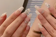 （ソフトジェルオフ➕1000）チップ長さだし持ちデザイン¥13980