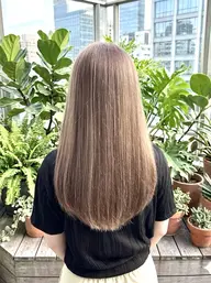 〔明るめの髪色🌿ブリーチなしで透明感カラーを叶えたい方に🌿〕　　　　　　　ダブルカラー&ナノスチームトリートメント