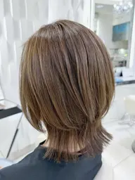 ミニモ限定 カット+QUALIS式髪質改善水素ケアカラー+マーブ