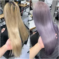 ★ダブルカラー（ケアブリーチ＋カラー）＋髪質改善ULTOWAトリートメント🐶✨