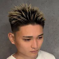 メンズカット+金メッシュカラー