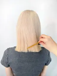 【[初回予約!!] 🪽美髪になりたい方必見！！🫧】ブリーチ(ケアブリーチ使用)+カラー+高保湿トリートメント