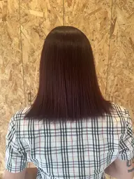 【ワンカラー✨色味◎暖色カラー🍓】ブリーチなしで作る暖色カラー