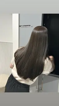 🌿赤み消し透明感カラー┊︎💚オリーブベージュカラー＋トリートメント┊︎