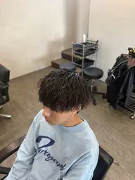 カット+パーマ+全体カラー