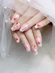 <チップ長さ出し込み＋韓国大人気＋チークネイル