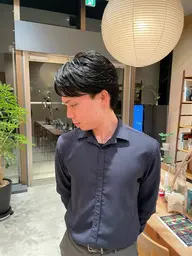 【20代30代ビジネスマン大歓迎👔】カット＋ワンカールパーマ👨自然な毛流れを作るメンズパーマ✨撮影協力あり🎥