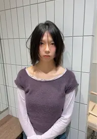 前髪の縮毛矯正