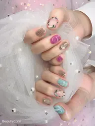 【OPEN記念】(オフ無料)ハンドアート付けシンプル  ストーンパーツ20個付き  ケア込み、持ち込みデザインok