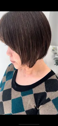 癖毛がまとまるカット＋白髪ぼかしカラー＋ボリュームアップトリートメント