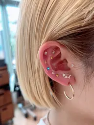 【👼minimo限定価格🌈】耳ツボジュエリー💎＊付け放題コース(両耳20粒まで)耳マッサージ付き⟡.·*￥4000