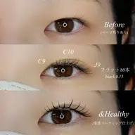 【オフ･カラー変更無料🎀】&Healtyフラットラッシュ100本《マツエク+まつパ》