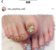 フットネイル画像持ち込みok⭐︎付け放題。(オフ込み税込料金)