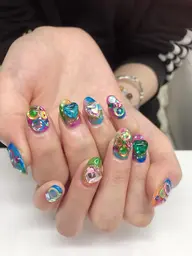 オフなしジェルやり放題(長さ出しは別途、3Dアートなし)