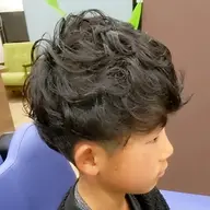 キッズカット+無造作パーマ【マッシュ⭕フェード⭕】