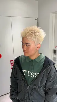 【新規限定】メンズカット＋ダブルカラー（ブリーチ1回・透明感）