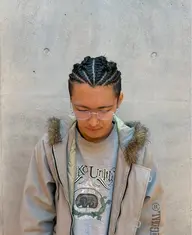 エクステなし全頭コーンロウ🧵