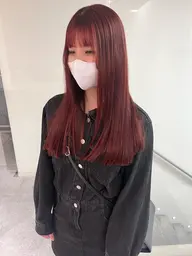 ［広がりや癖が気になる方］骨格補正カット+ストレートパーマ×Aujua3stepトリートメント✨