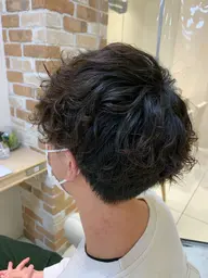 朝のセットを楽に🪄✨メンズカット+パーマ🪄✨