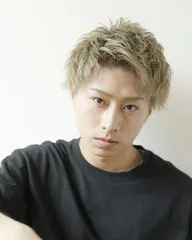 men'sカット＋ダブルカラー(ブリーチ込)