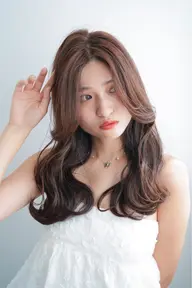 カット+コテ巻き風デジタルパーマ