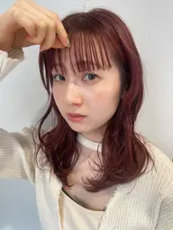 ☔️癖やうねりに✨カット+前髪縮毛矯正【レイヤーカット/ボブ/髪質改善/顔まわり】