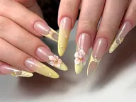 🎀ゴテゴテ🎀【チップ長さだし10本】花3D・手描き・持ち込みデザイン付け放題🎵