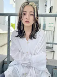 ハイライト+カラー+2stepトリートメント【ブリーチ1回込】 (バレイヤージュ、ケアブリーチは+3300円)