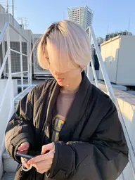 💫メンズ限定💫ブリーチ+韓国風カラー+髪質改善トリートメント※カット別