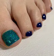 フットワンカラー、ラメ、グラデーション