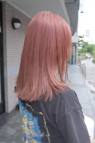 【ピンク,バイオレット,ラベンダー】不器用さんでも扱える🫧カット💇+ケアブリーチWカラー+オリジナルトリートメント