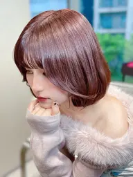 【ちゅるん艶髪】似合わせカット＋GLT髪質改善カラー＋シルキーヴェールトリートメント