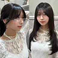 ✨前髪•お顔周り縮毛矯正✨＋🫧透明感カラー＋🎀似合わせカット＋内部補修トリートメント🌟